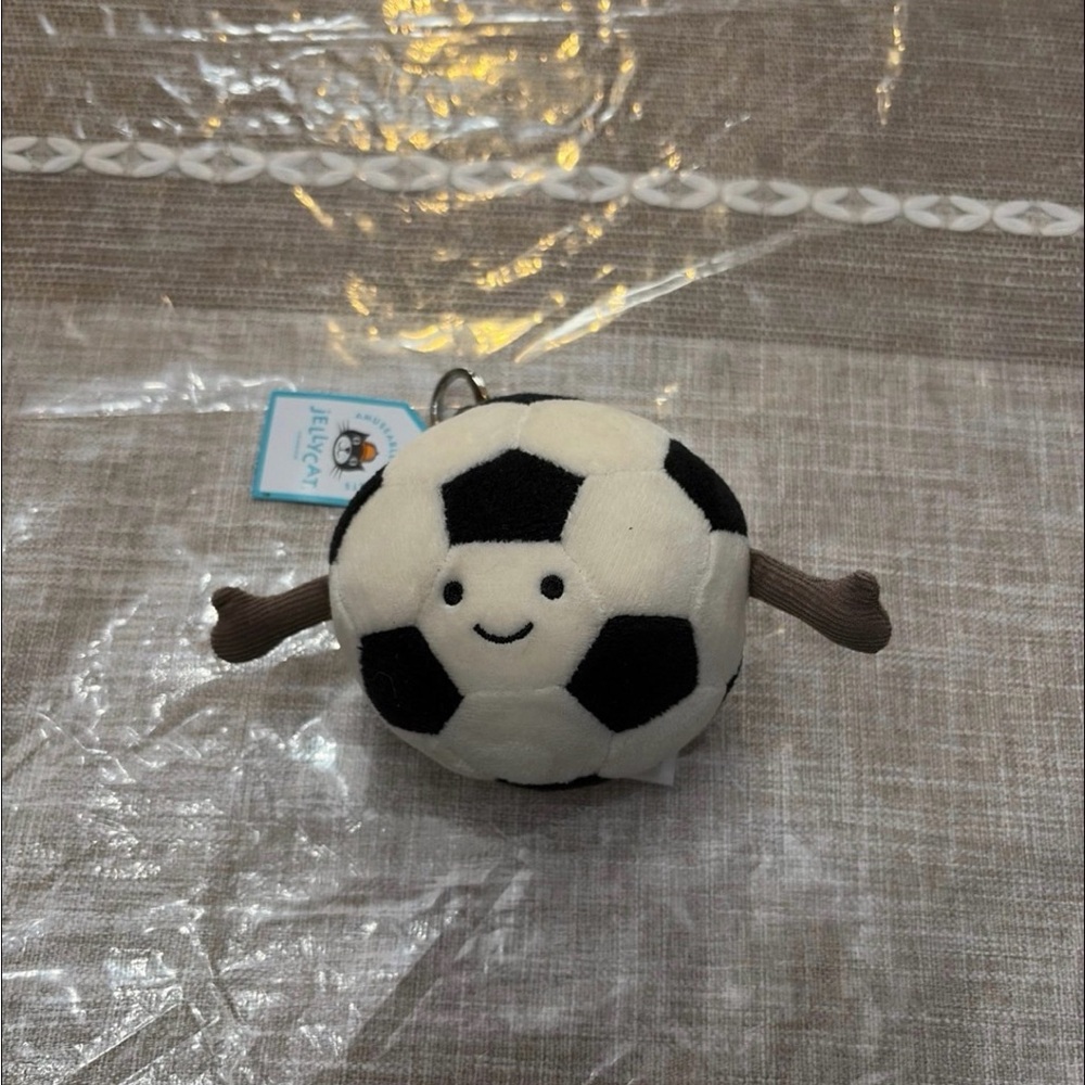 Jellycat Amuseable sports soccer bag charm